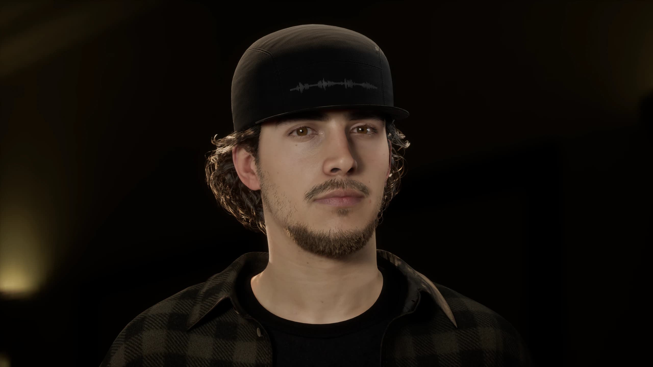Retrato em tempo real do projeto Soundwave, criado por Rafael Torres